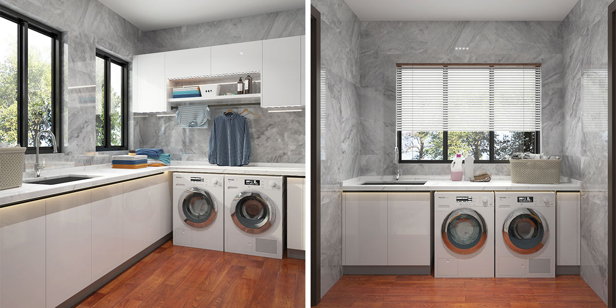 Ghana House Project Minimalist Villa Laundry Room