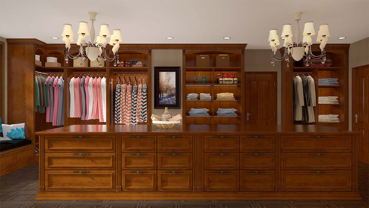 Real Wood Walk in Closet