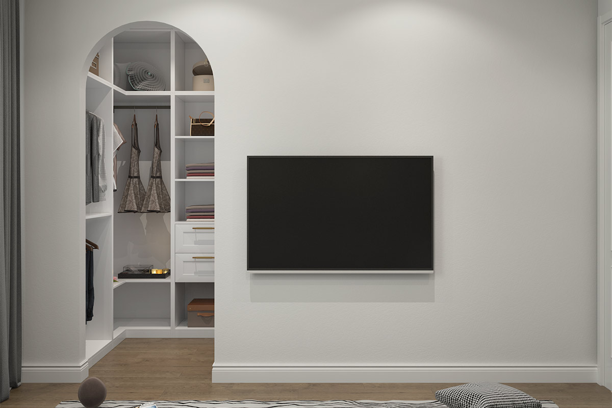 White Walk in closet