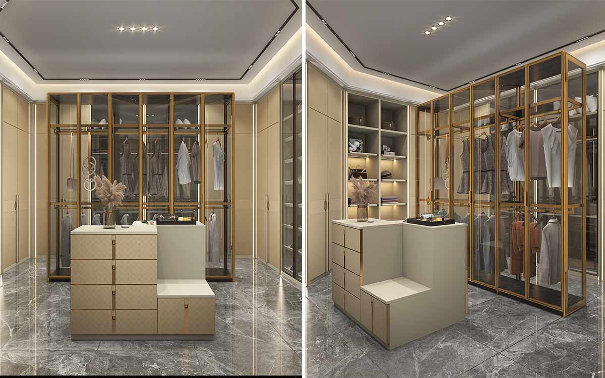 Luxury Walk in Closet with Island
