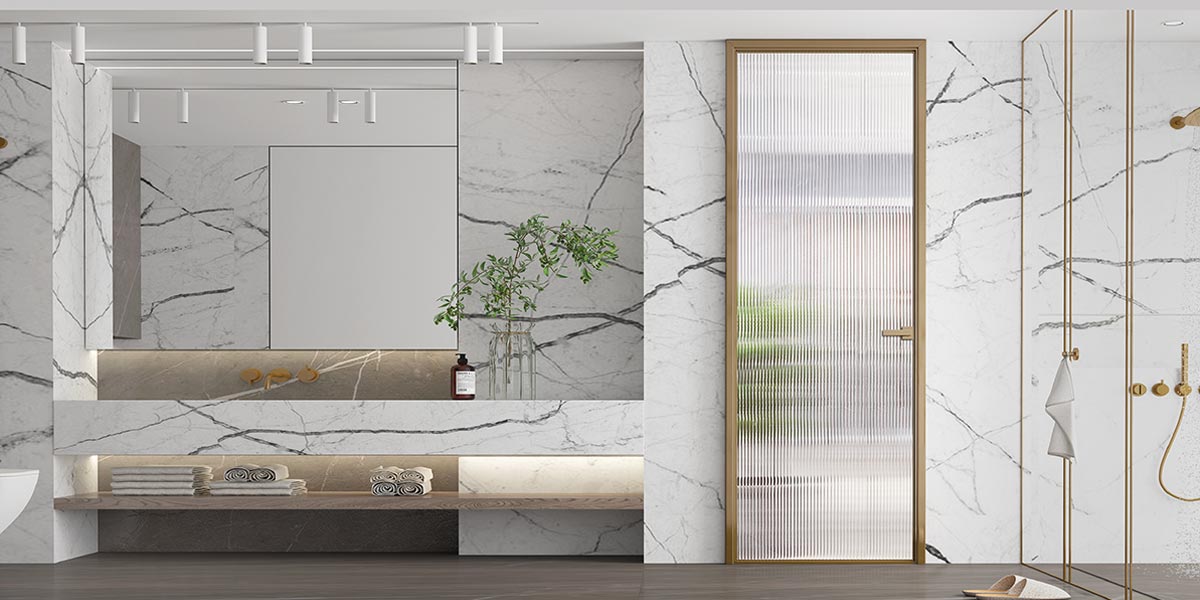 Single Frosted Glass Door for Bathroom YDP032D